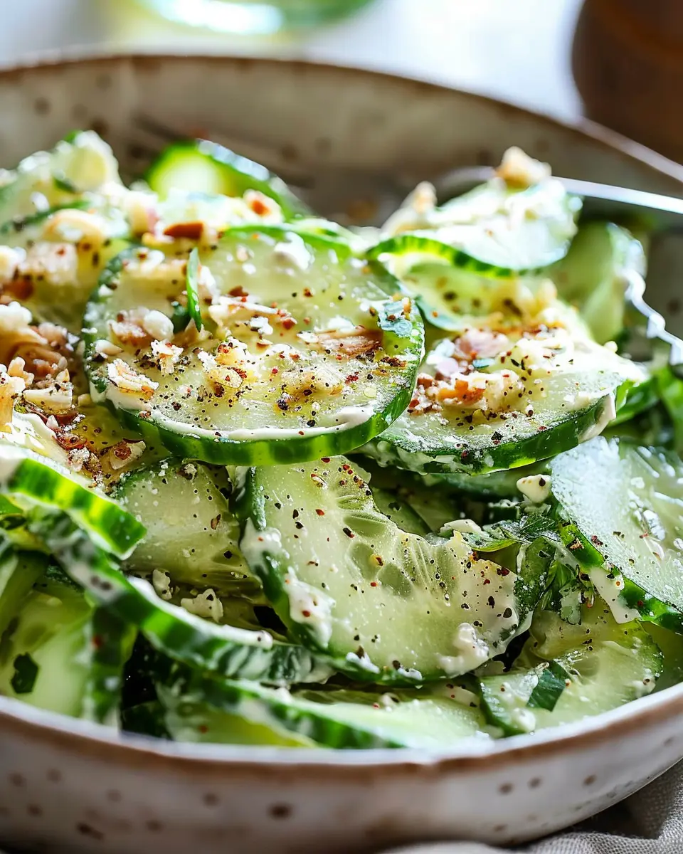Cucumber Caesar Salad: The Best Twist with Turkey Bacon and Chicken Ham