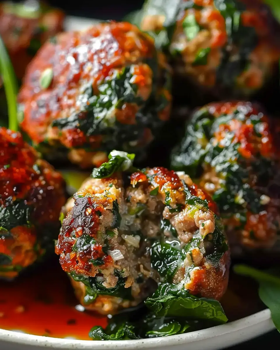 Spinach Garlic Meatballs: Easy, Flavorful &amp; Family-Friendly Delight