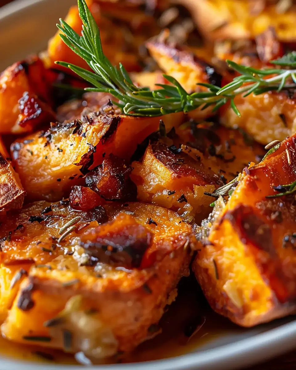 Sweet Potato Delight: Easy Turkey Bacon &amp; Chicken Ham Bake