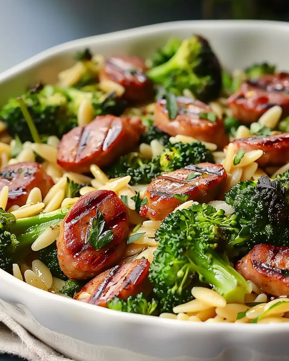Chicken Sausage and Broccoli Orzo: A Healthy, Easy Dinner Delight
