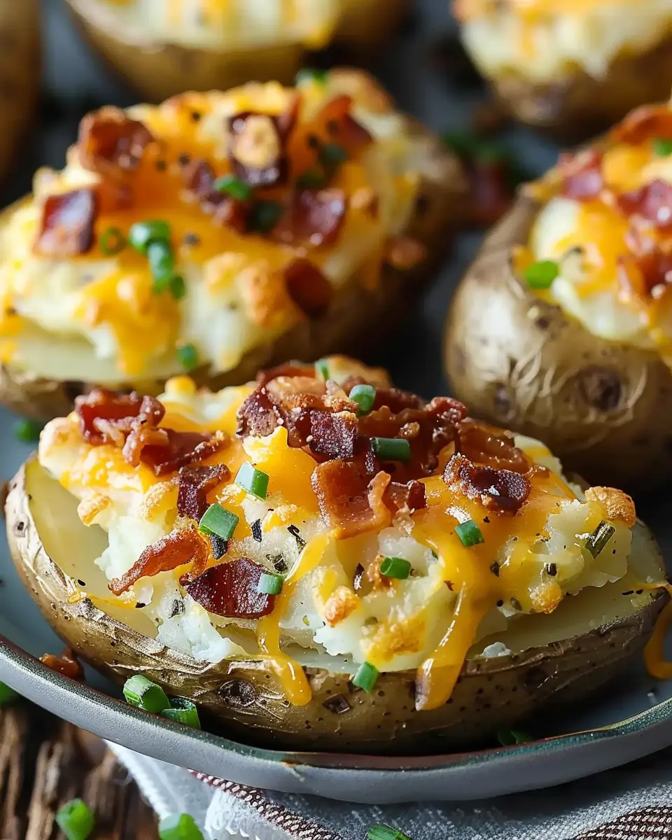 Ultimate Twice-Baked Potatoes Loaded with Turkey Bacon and Chicken Ham