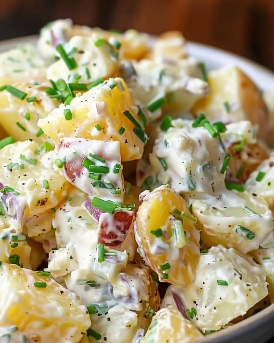 Steakhouse Potato Salad: The Best Creamy Delight with Turkey Bacon
