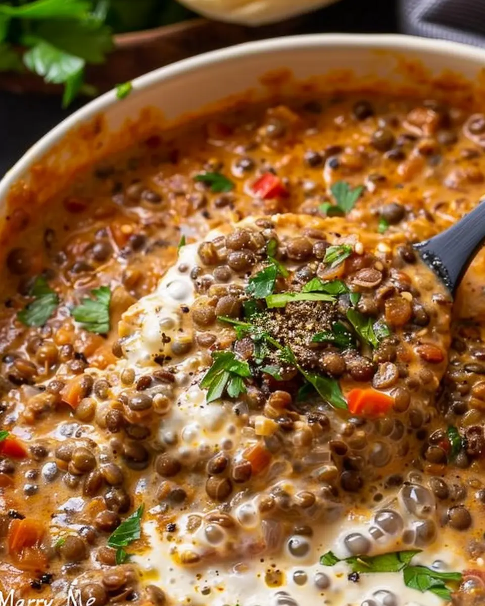 Creamy Marry Me Lentils: Indulgent Recipe with Turkey Bacon and Chicken Ham