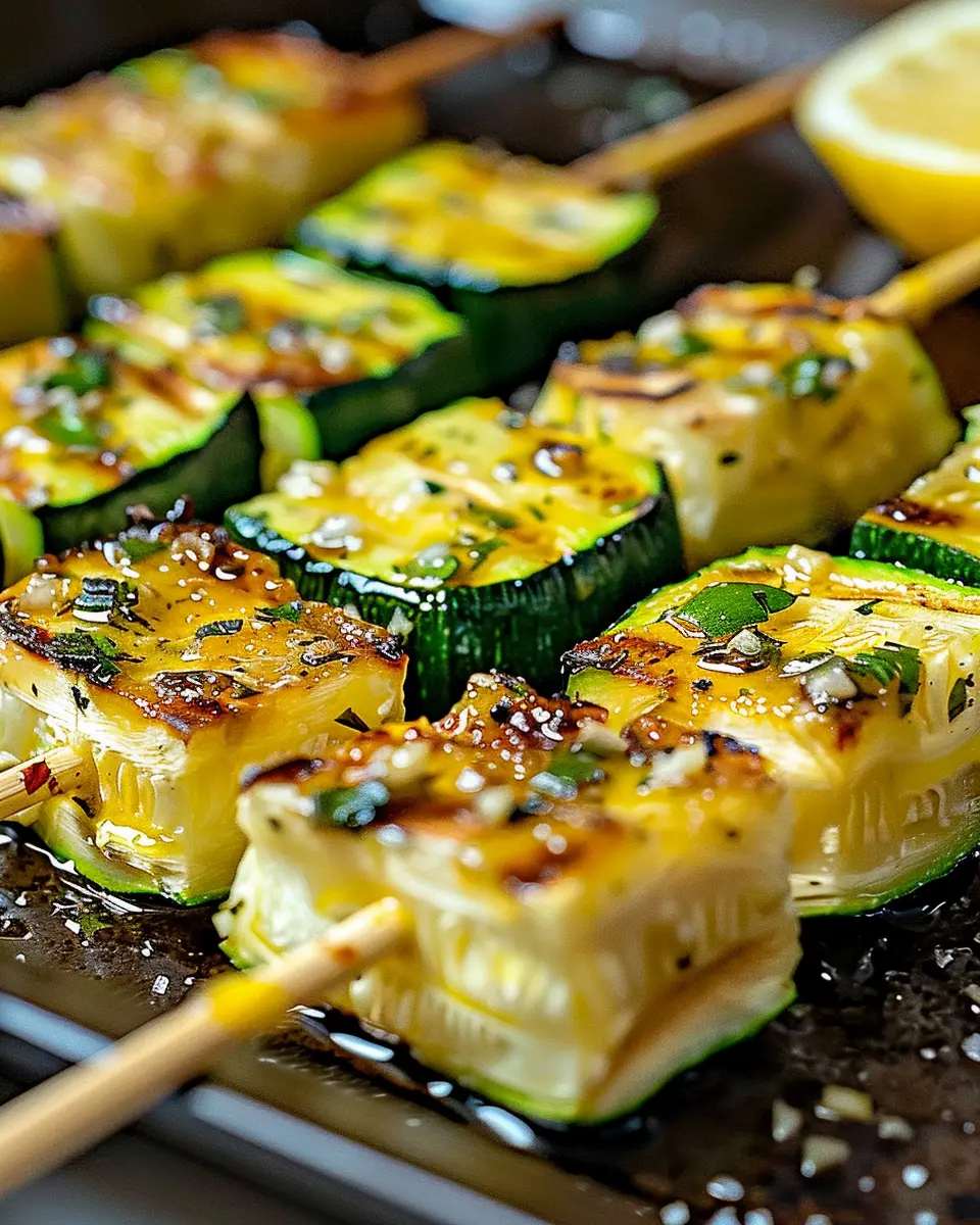 Garlic Butter Zucchini Skewers: Easy, Delicious Grilling Delight