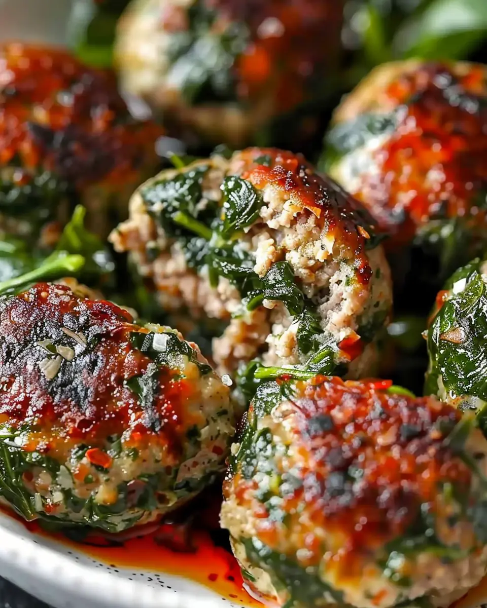 Spinach Garlic Meatballs Recipe for Juicy Flavorful Family Meals
