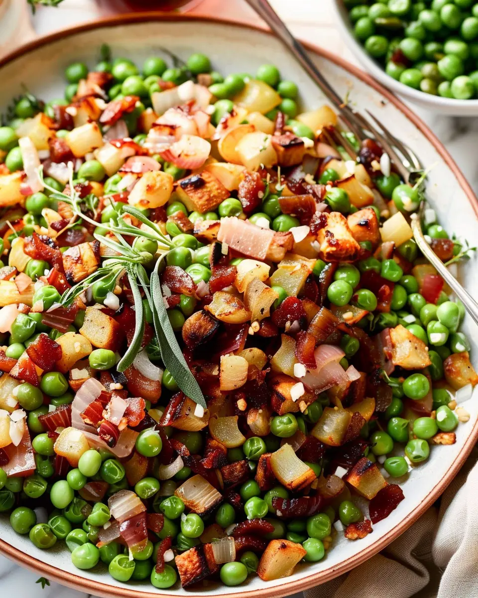 Thanksgiving Peas: Easy Recipe with Turkey Bacon Delight