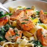 Quick Salmon & Spinach Pasta