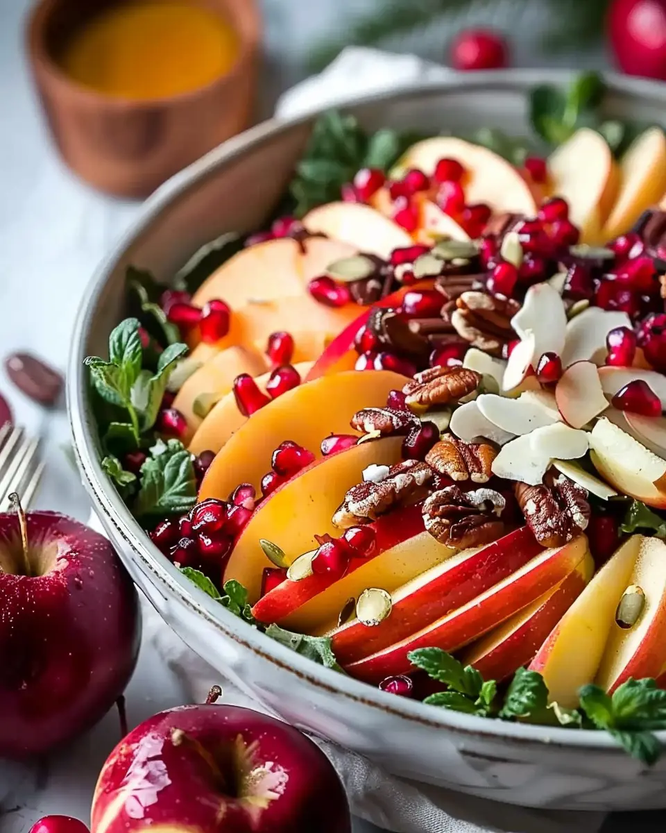 Sweet Christmas Apple Salad with Turkey Bacon Delight
