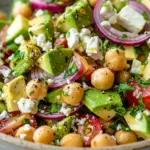 Chickpea Feta Avocado Salad
