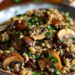 Garlicky Mushroom Quinoa