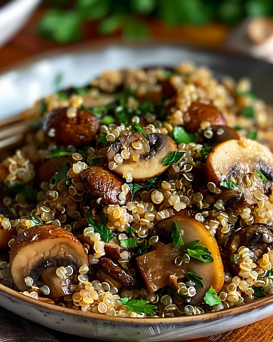 Garlicky Mushroom Quinoa: A Deliciously Nourishing Bowl