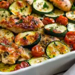 Mediterranean Chicken Zucchini Bake