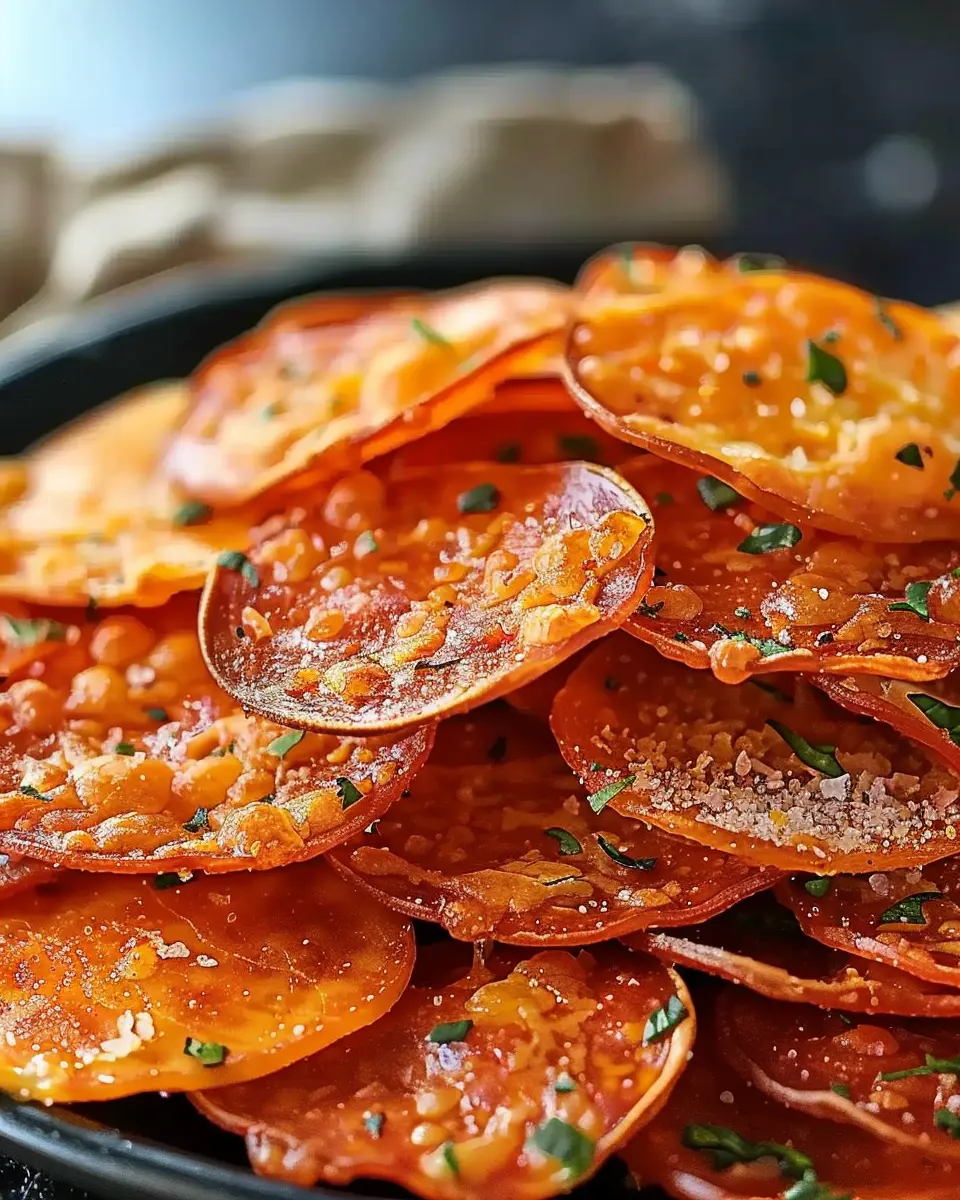 Pepperoni Cheese Crisps: Easy, Irresistibly Crunchy Snack Delight