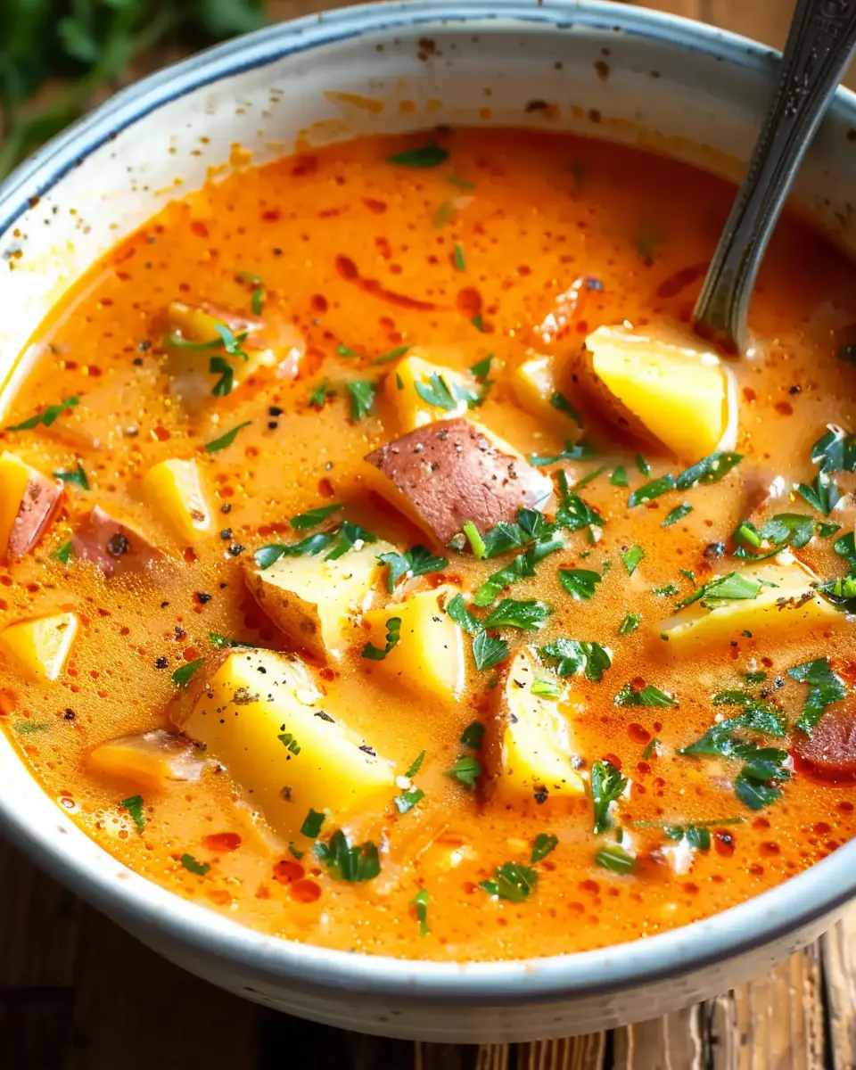 Spanish Potato Soup: Easy Recipe with Turkey Bacon and Chicken Ham