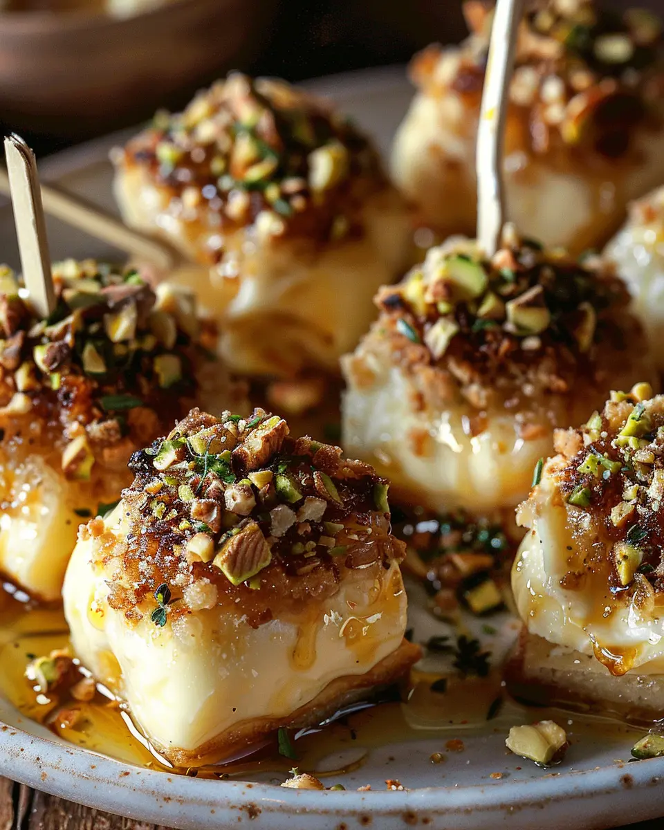 Pistachio-Crusted Brie Bites: Easy Gourmet Appetizer Delight