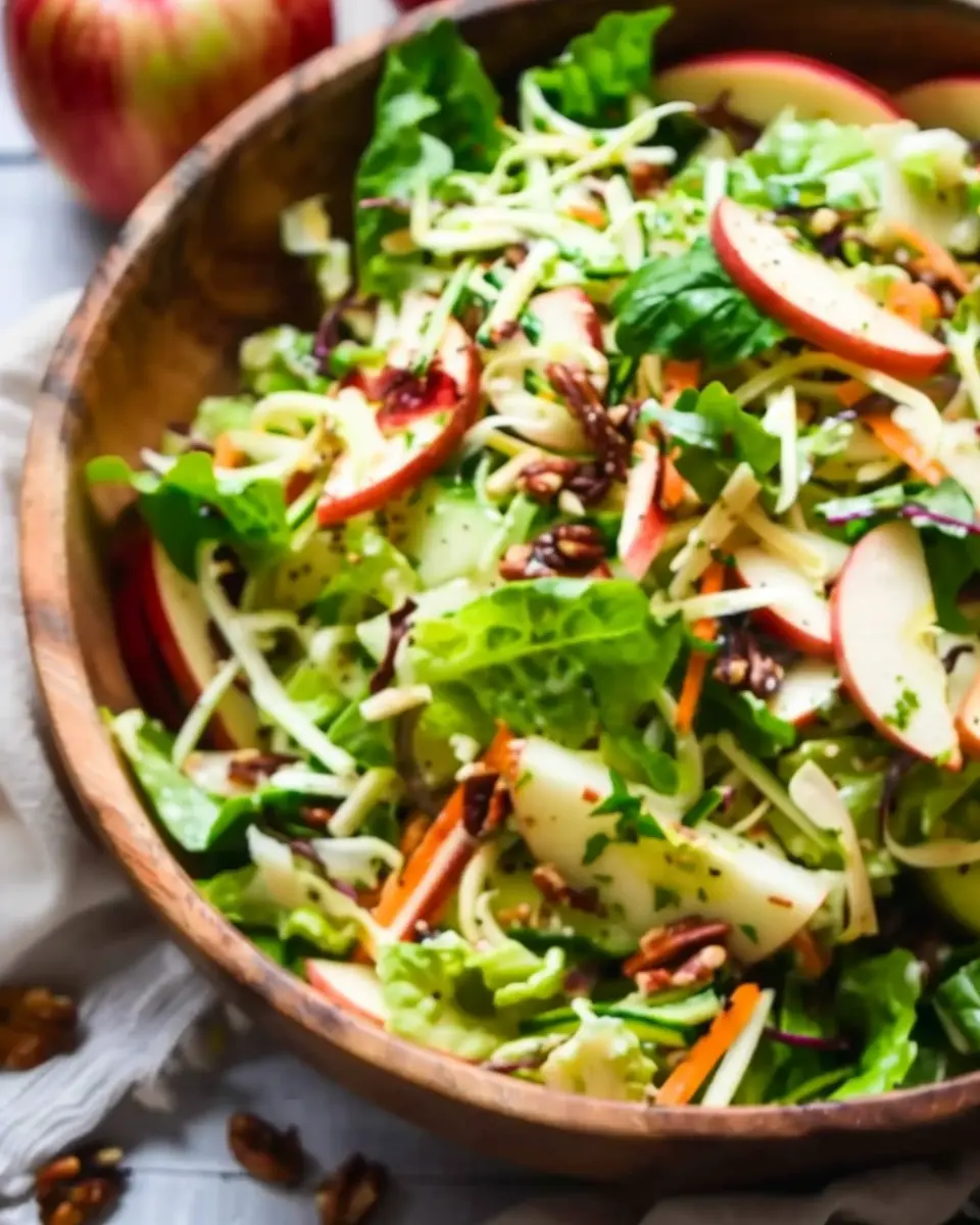 Apple Salad Delight: Fresh, Crunchy, and Turkey Bacon Bliss