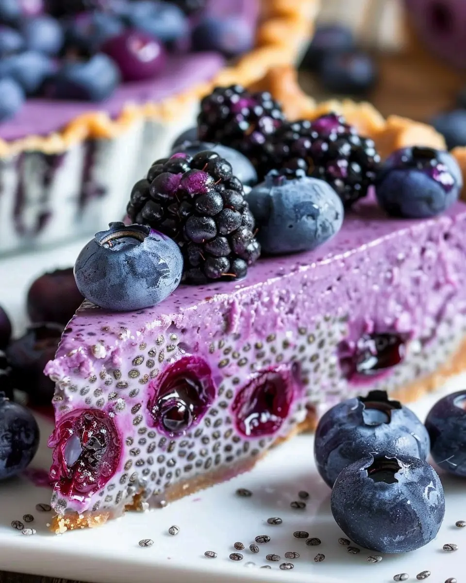 No-Bake Blueberry Chia Seed Pie: Easy and Delicious Dessert Delight
