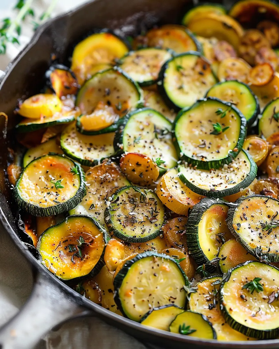 Skillet Zucchini: Easy Turkey Bacon &amp; Chicken Ham Delight