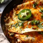 Creamy White Chicken Poblano Enchiladas