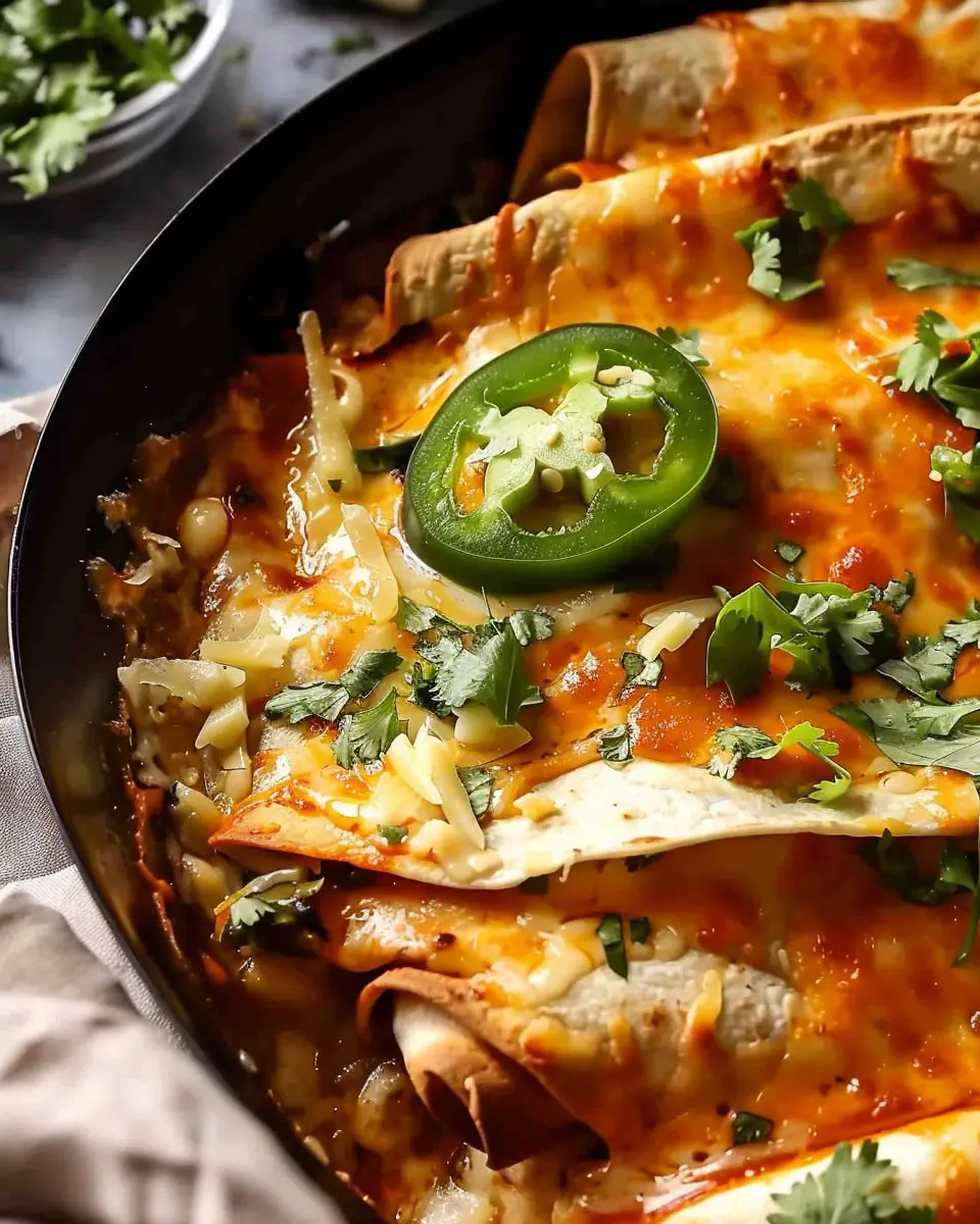 Creamy White Chicken Poblano Enchiladas: Indulgent Comfort Food