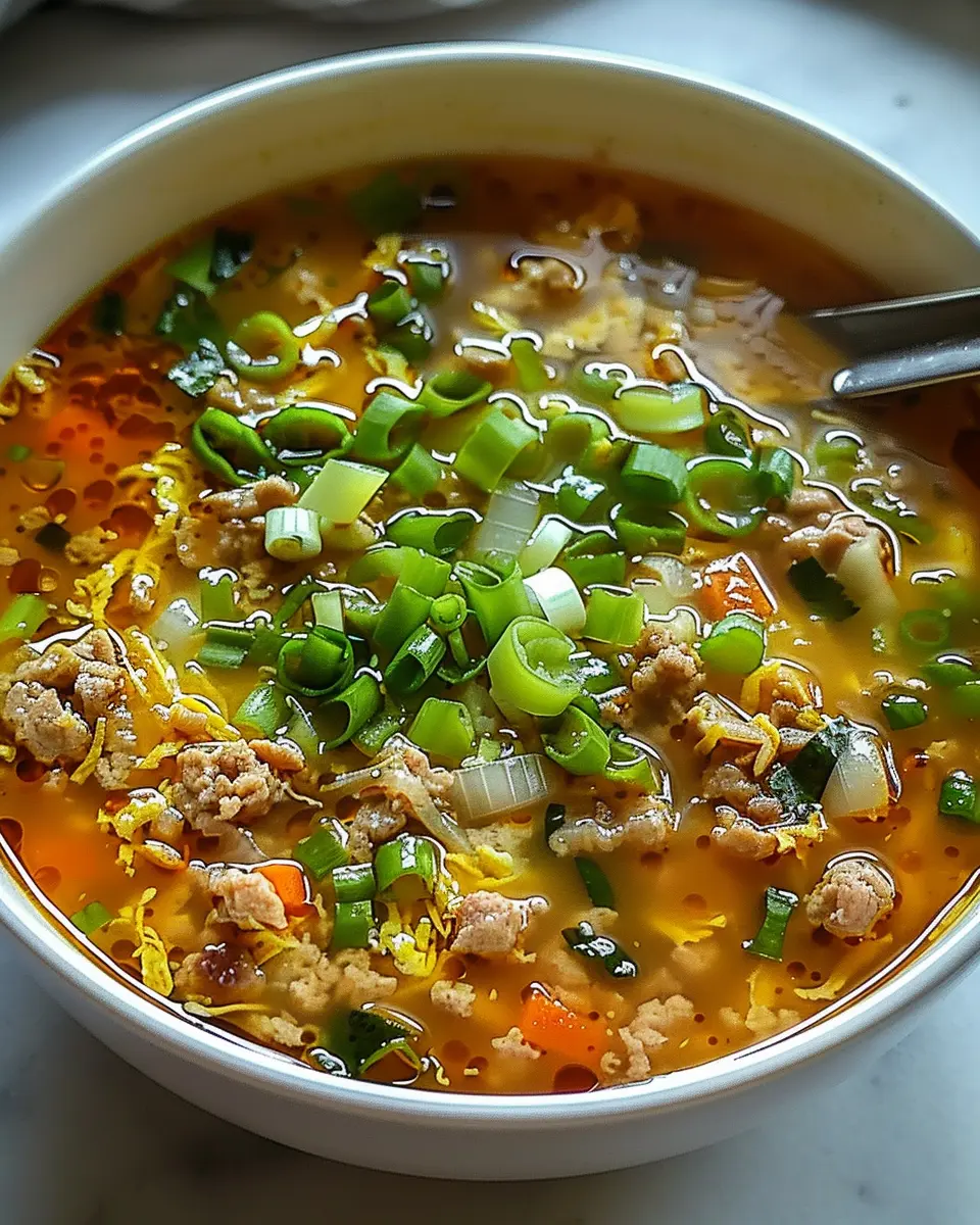 Cozy One-Pot Egg Roll Soup: A Comforting Twist with Turkey Bacon