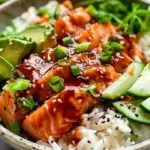 Honey Sriracha Salmon Bowls