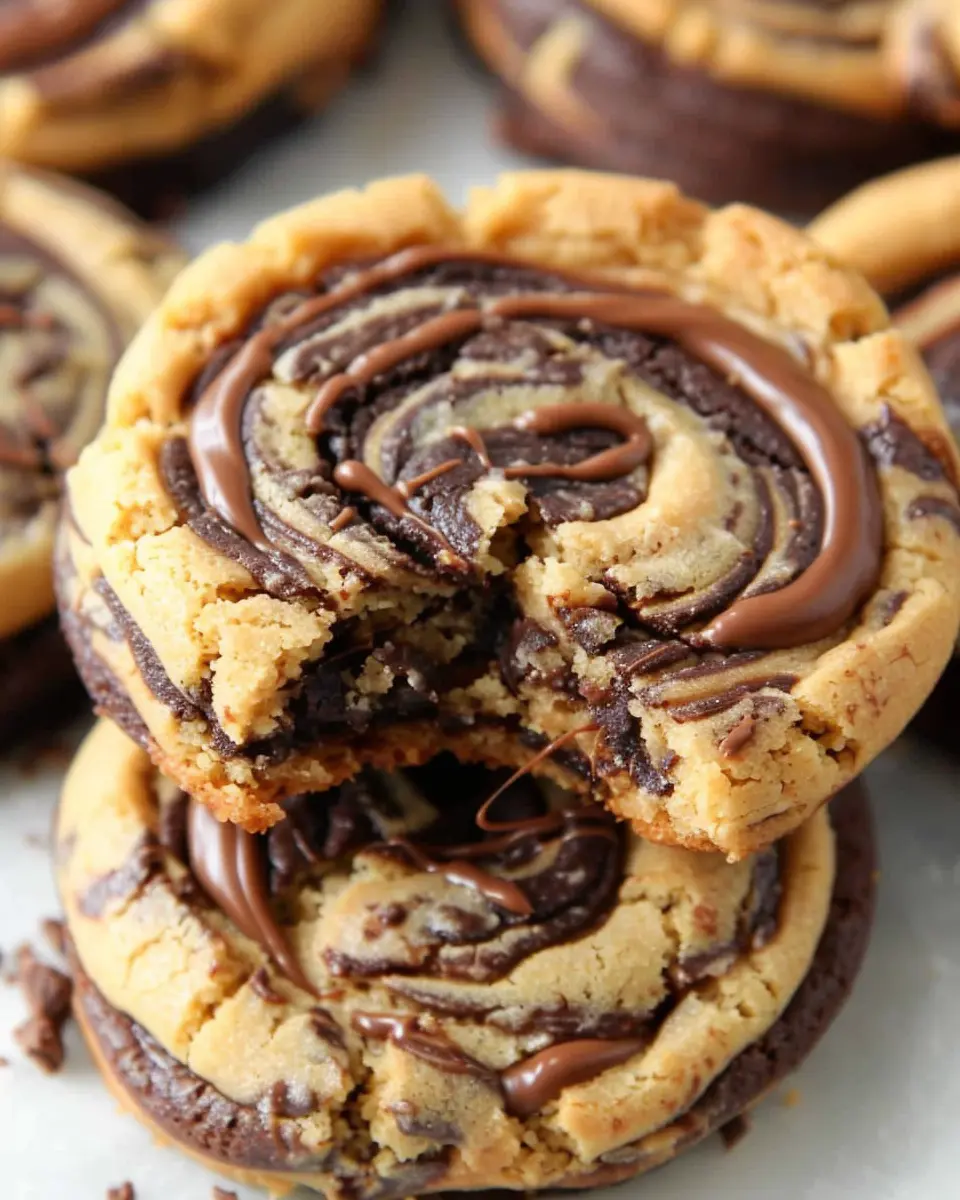 Peanut Butter Brownie Swirl Cookies: An Easy Indulgent Treat