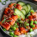 Honey Sriracha Salmon Bowls