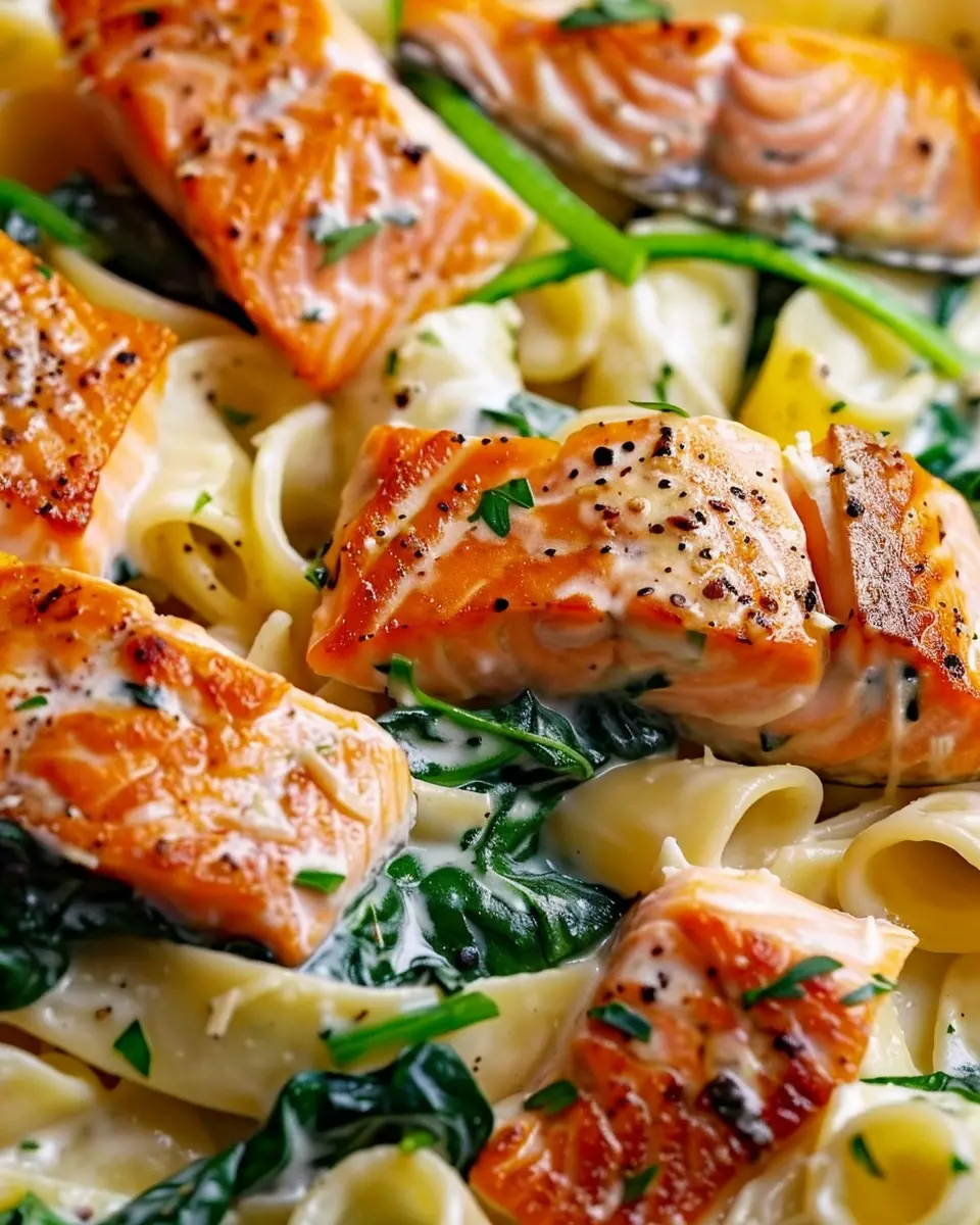 Salmon Spinach Pasta Dish: Easy Recipe for a Healthy Delight