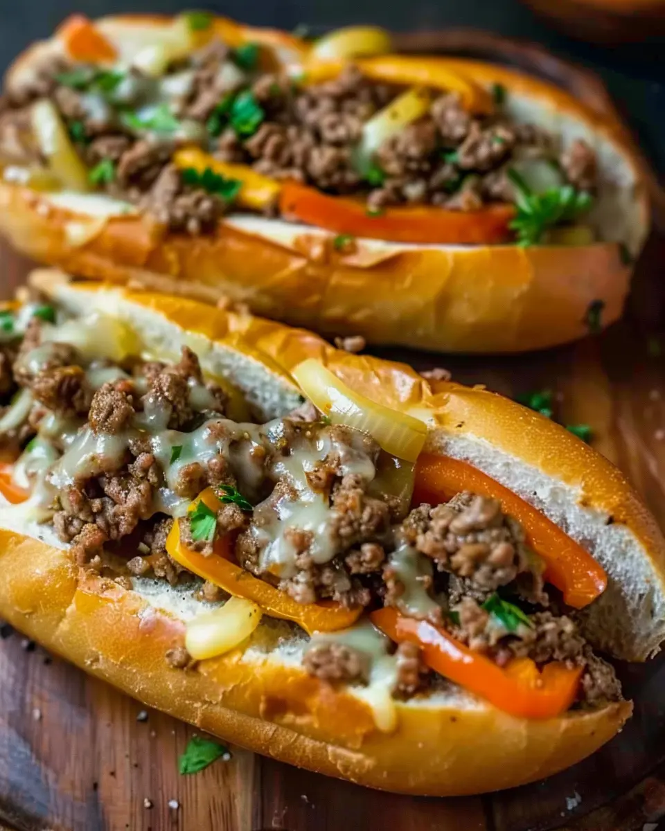 Ground Beef Philly Cheesesteaks: Easy, Juicy Comfort Food Delight