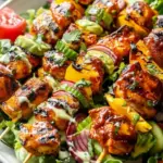 BBQ Chicken Skewer Salad