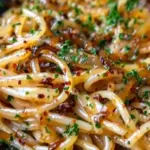 Caramelized Onion Pasta with Chili Oil