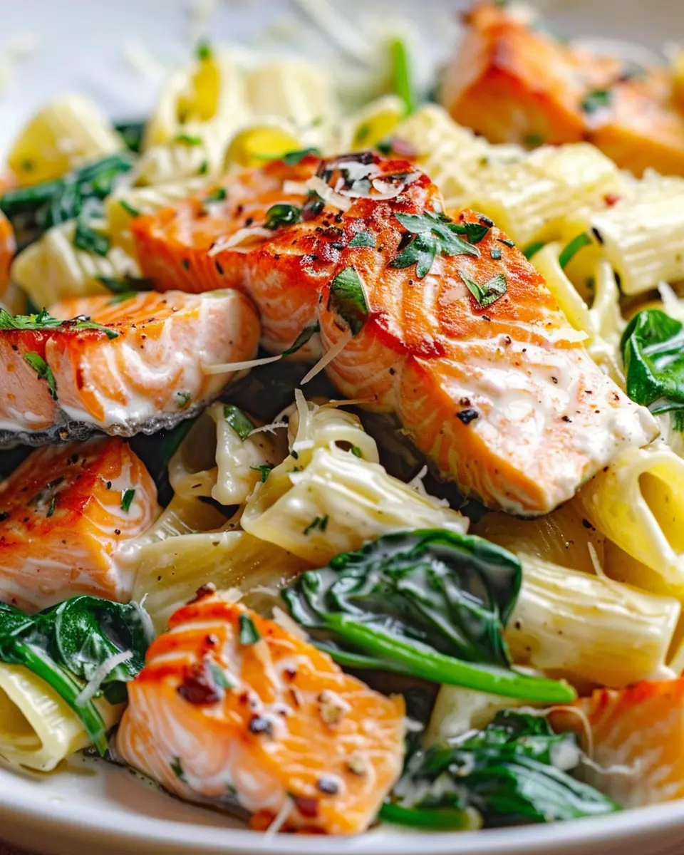 Salmon Spinach Pasta Dish: An Easy, Flavorful Dinner Delight