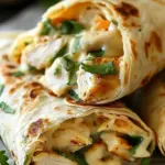 Cheesy Chicken Garlic Wraps