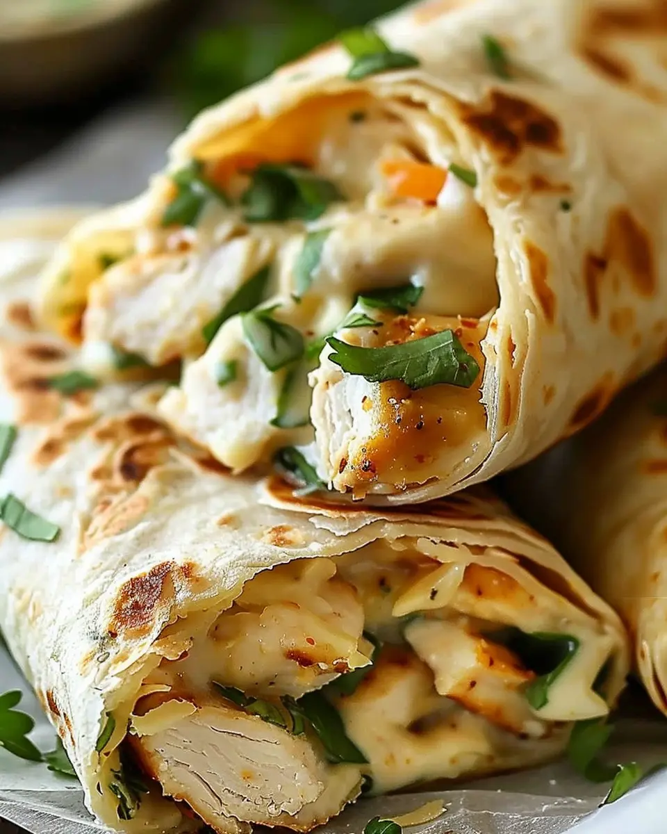 Cheesy Chicken Garlic Wraps: Easy Recipe for a Family Favorite