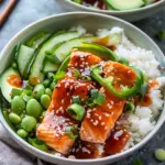 Honey Sriracha Salmon Bowls