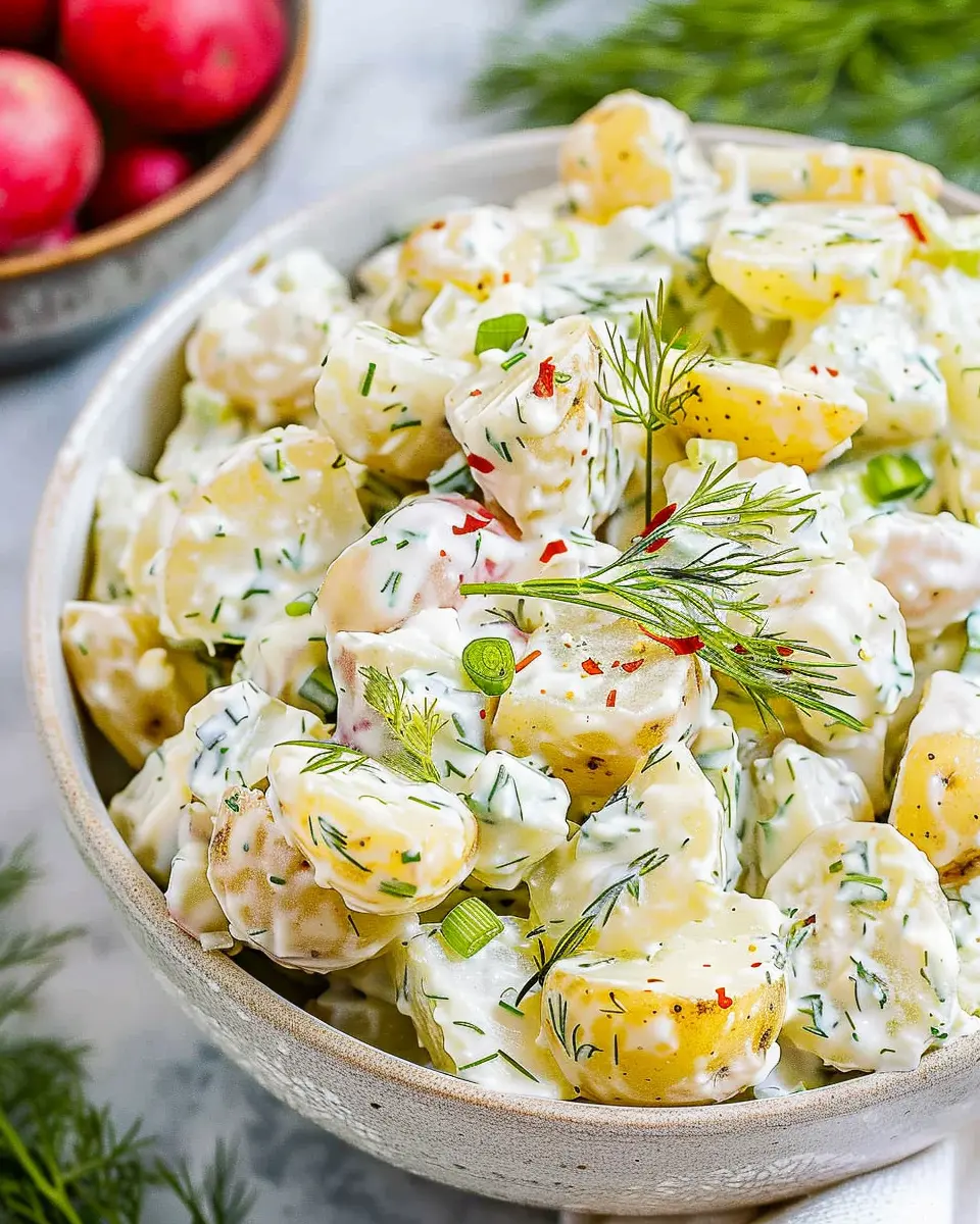 Dill Potato Salad: The Best Recipe with Turkey Bacon Delight
