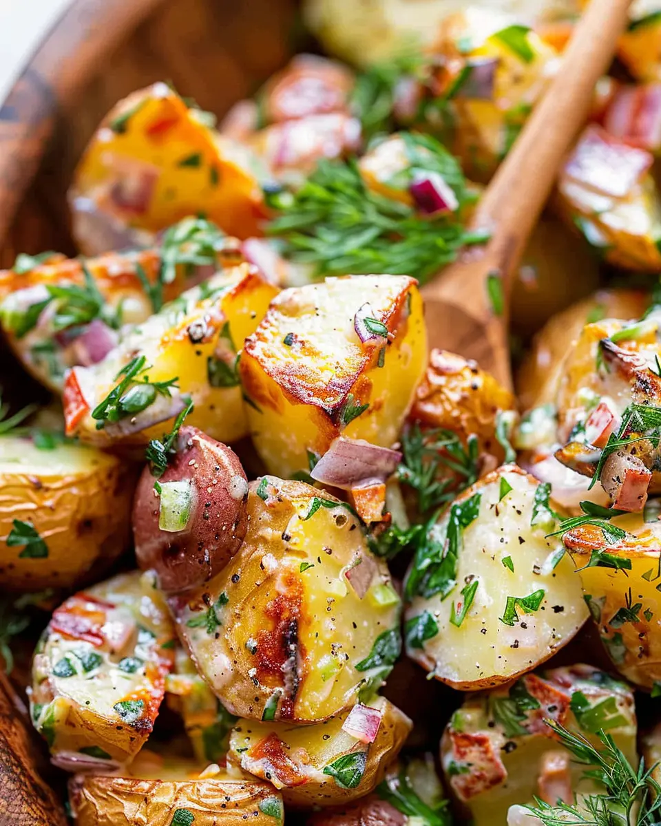 Roasted Potato Salad Recipe: The Best Turkey Bacon and Chicken Ham Twist