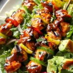 BBQ Chicken Skewer Salad