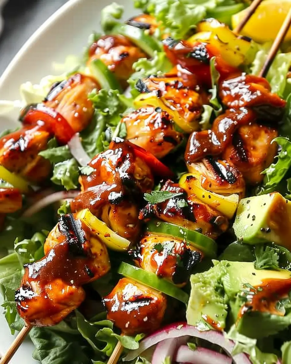 BBQ Chicken Skewer Salad: Easy, Flavorful, and Healthy Delight