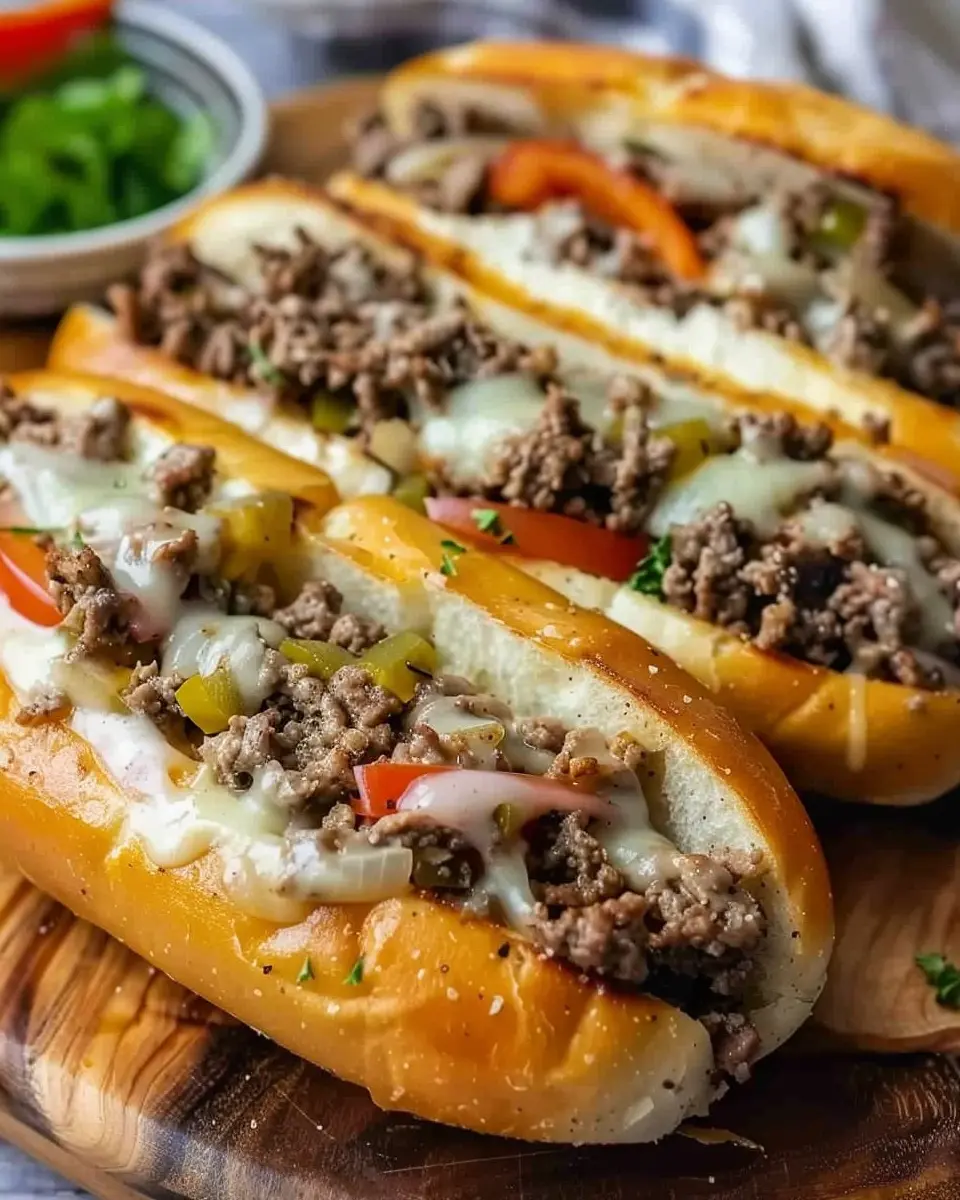 Ground Beef Philly Cheesesteaks: Easy Recipe for Flavorful Delights
