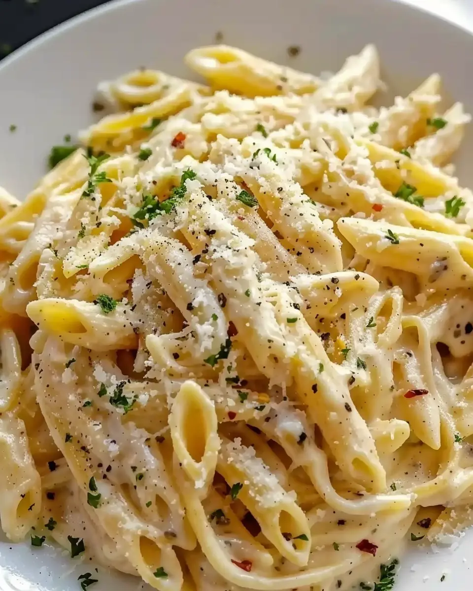 One Pot Creamy Garlic Pasta with Turkey Bacon: Easy Indulgence