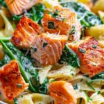 Salmon Spinach Pasta Dish