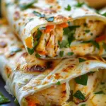 Cheesy Chicken Garlic Wraps