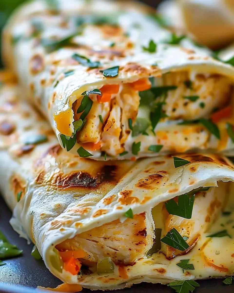 Cheesy Chicken Garlic Wraps: Easy, Flavorful Comfort Food