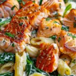 Salmon Spinach Pasta Dish