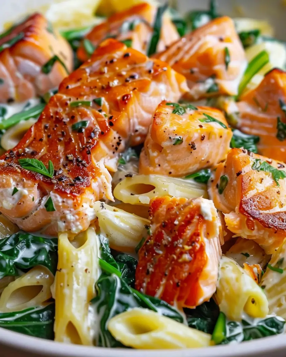 Salmon Spinach Pasta Dish: A Healthy and Delicious Weeknight Meal