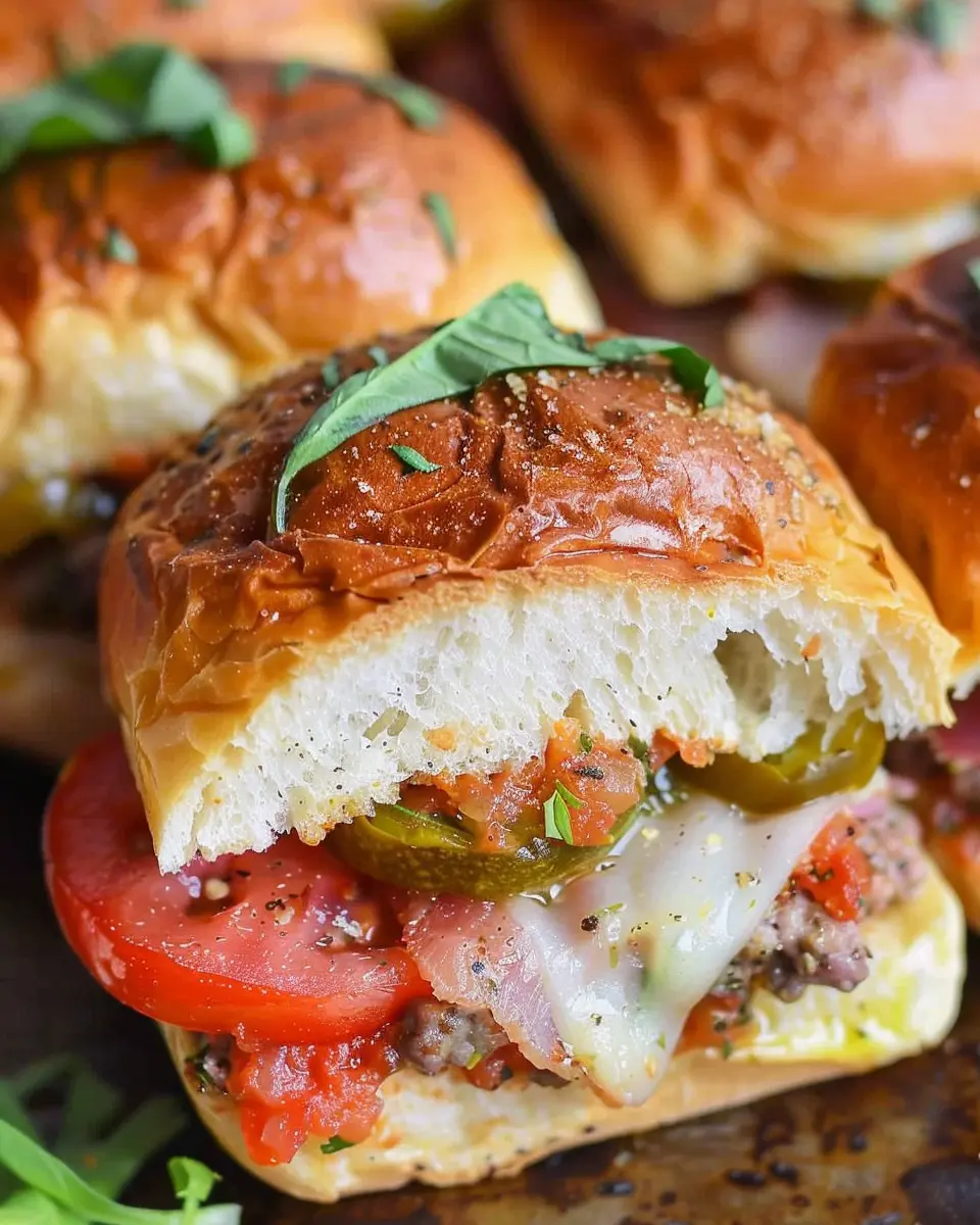 Hot Italian Sub Sliders: Easy Turkey Bacon &amp; Chicken Ham Delight