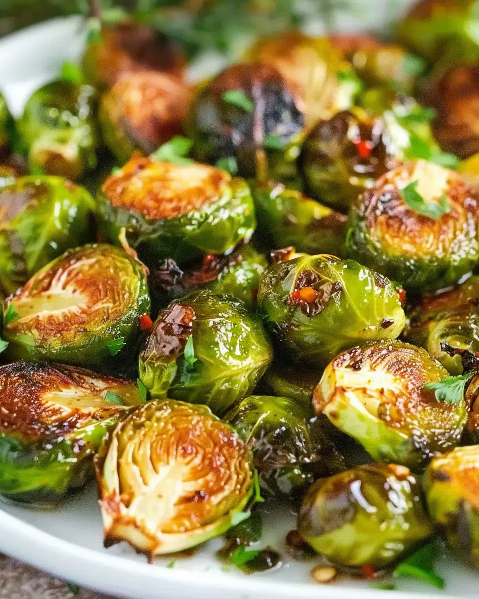 Garlic Roasted Brussels Sprouts with Turkey Bacon: A Savory Delight
