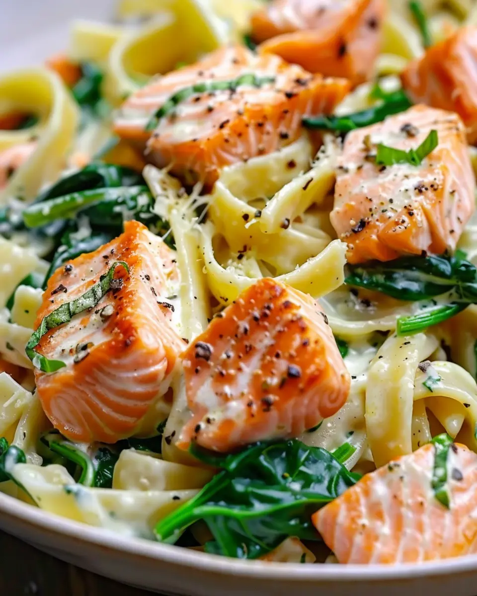 Salmon Spinach Pasta Dish: Easy, Juicy Recipe for Home Cooks